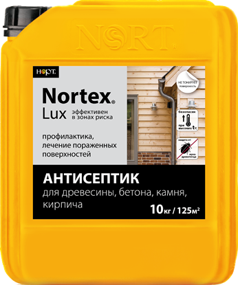 Изображение Антисептик «Nortex®»-Lux (Нортекс® Люкс) для древесины ,бетона ,камня,кирпича. 10 кг.