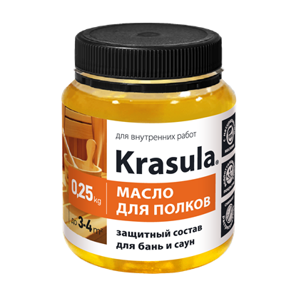 	Защитный состав для бань и саун «KRASULA® масло для полков»